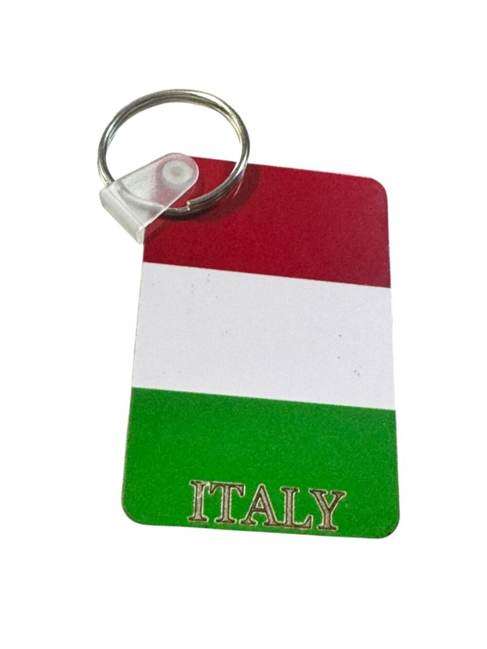 Italy Flag Keychain, Rectangular  Key Ring Souvenir - Picture 6 of 9